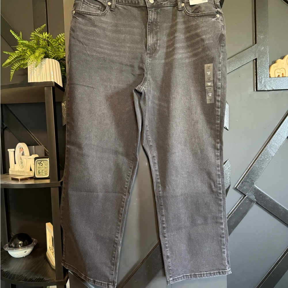 🎄5 for $20 Sonoma NWT Grayish Black High-Rise Straight Leg Jeans Women’s Size 18